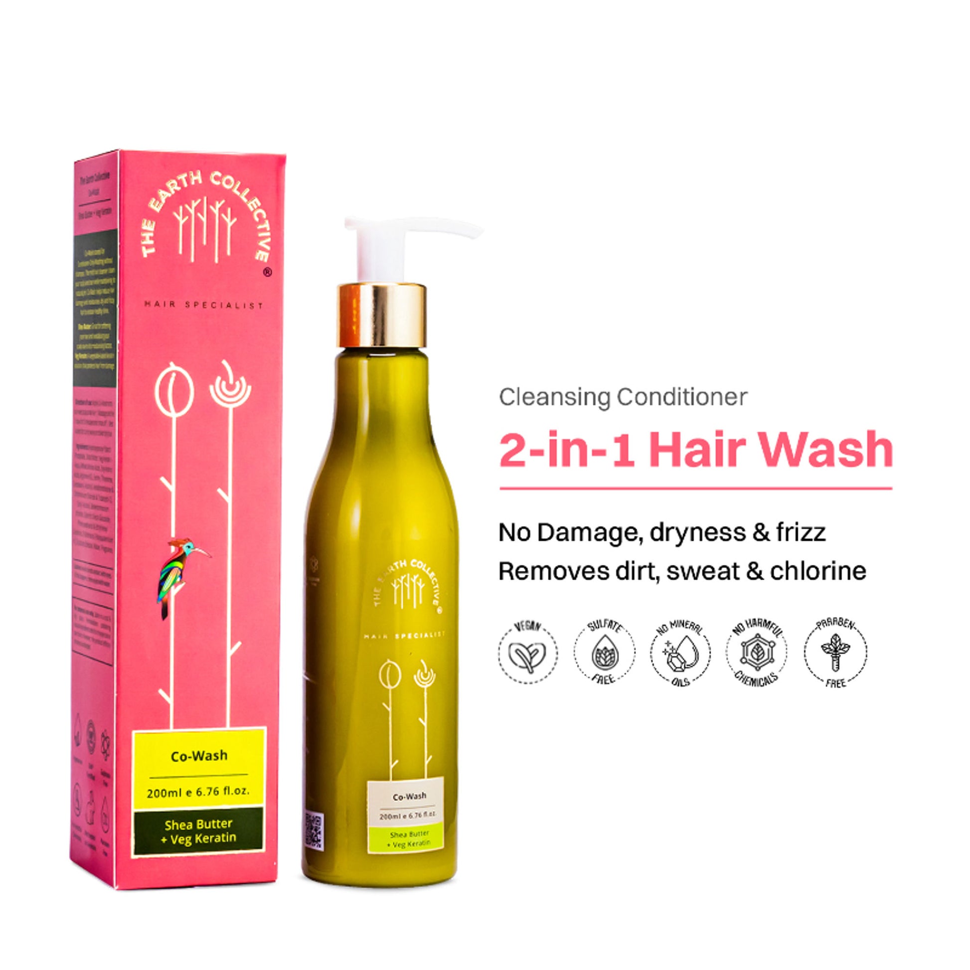 The Earth Collective Co-Wash Conditioner Only Wash With Keratin