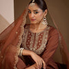 Dhiyona IE Women Ethnic Motifs Embroidered Regular Liva Kurta with Trousers & With Dupatta