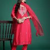 Dhiyona IE Embroidered Sequinned Kurta with Trousers & With Dupatta
