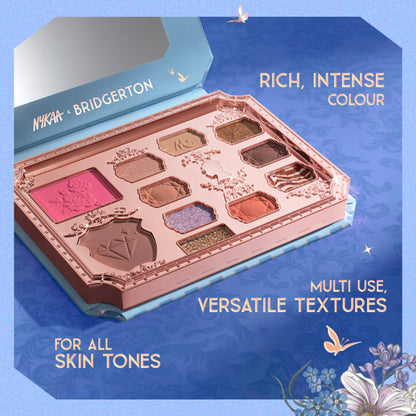 Nykaa Cosmetics X Bridgerton Face & Eye Multi-Texture Eyeshadow Blush & Contour Palette