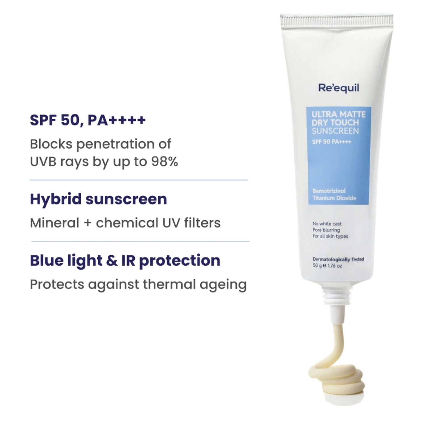 Re'equil Ultra Matte Dry Touch Sunscreen SPF 50 PA++++