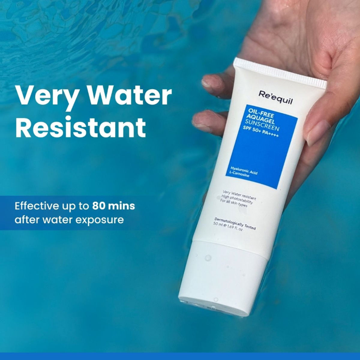 Re'equil Oil Free Aquagel Sunscreen SPF 50 PA++++