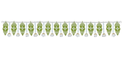 Toran for Main Door Entrance, Handmade Mango Leaf Toran, Traditional Bandarwal for Festival, Wedding & Home Decor, Artificial Leaf Door Hanging (42 x 5.5 Inches, Green)