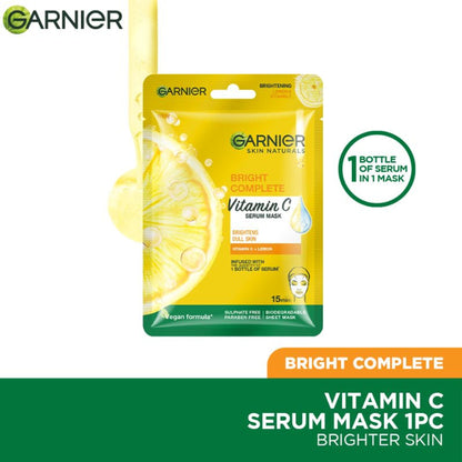 Garnier Skin Naturals Face Serum Sheet Mask - Bright Complete