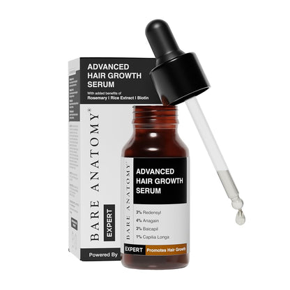 Bare Anatomy Advanced Hair Growth & Hair Fall Control Serum with Rosemary, Biotin & Rice Extract - Indyancart
