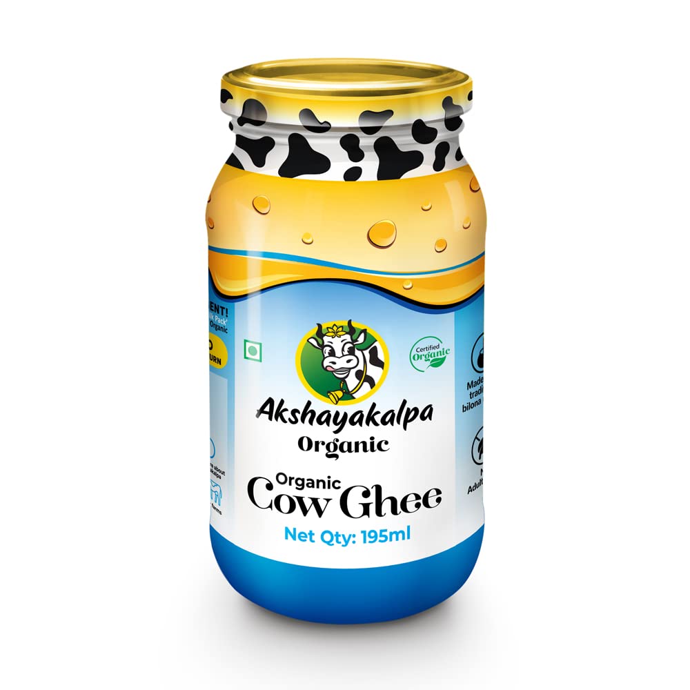 Akshayakalpa Organic Cow Ghee | Pure Organic Ghee | Certified Organic Desi Ghee - Indyancart