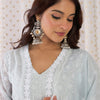 Dhiyona IE Women Ethnic Motifs Thread Work Pure Cotton Kurta with Trousers & With Dupatta