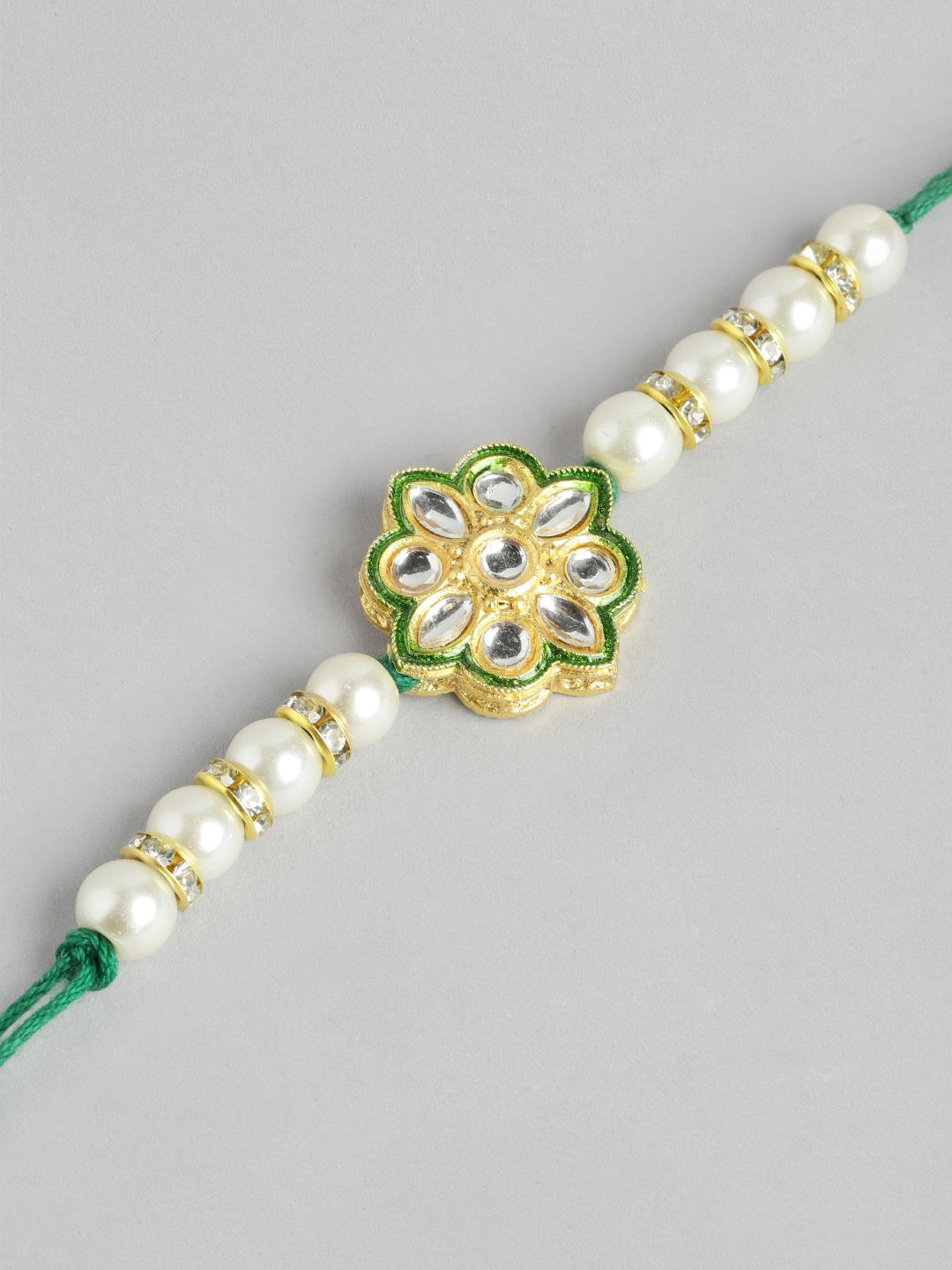 Anouk Unisex Set of 2 Beaded Bhai Bhabhi Rakhis With Roli & Chawal