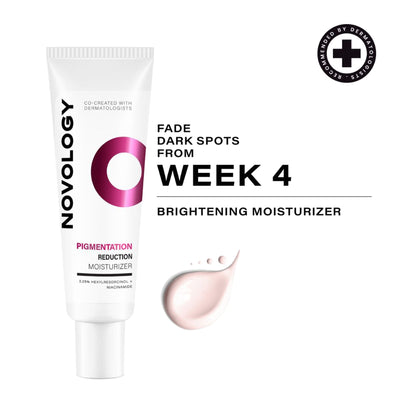 Novology Pigmentation Reduction Moisturiser for Dark Spots, Acne Marks and Blemishes, Dermat Tested