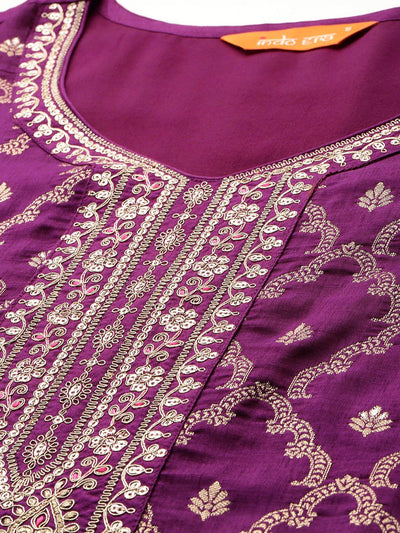 Indyancart IE Embroidered Regular Kurta With Trousers & Dupatta
