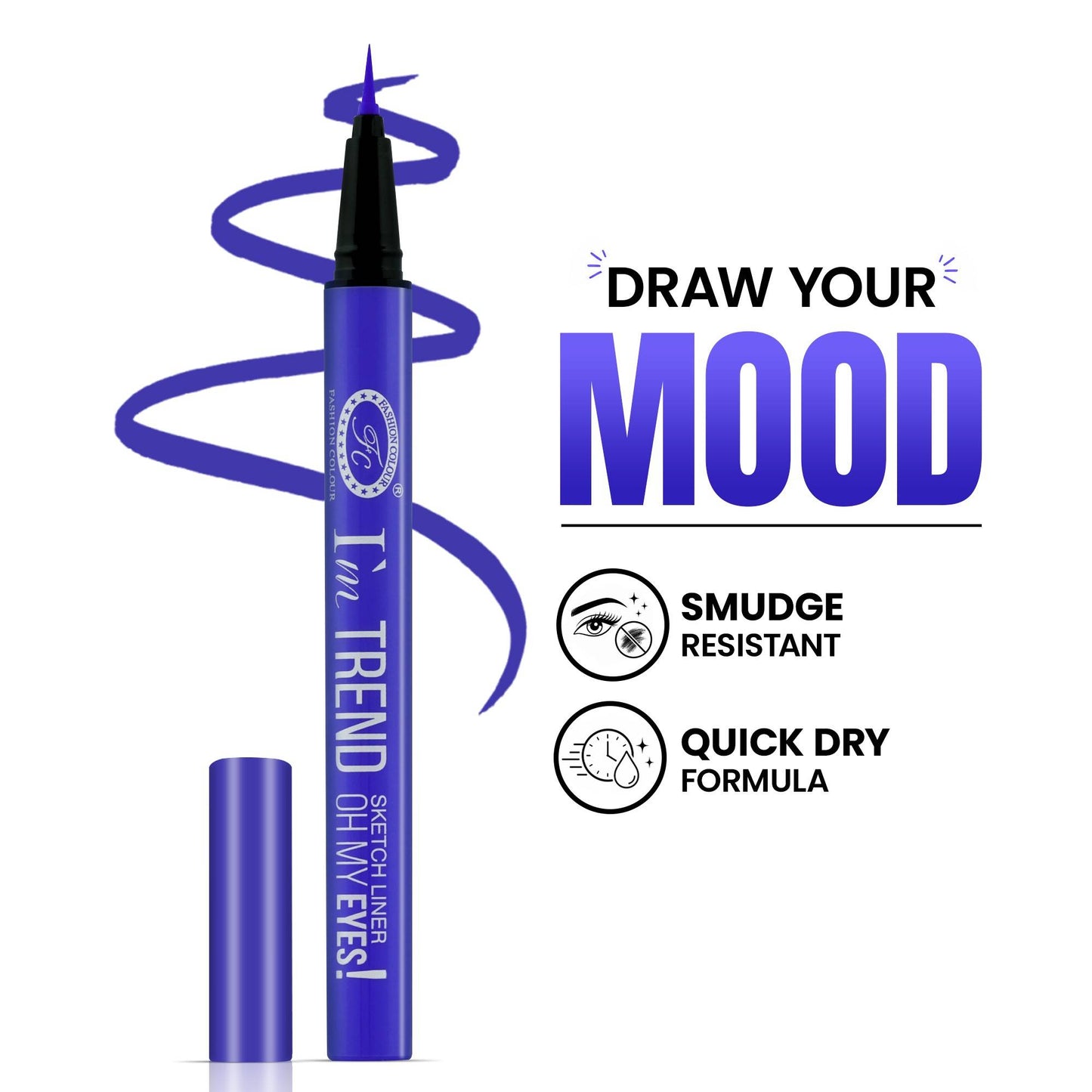 FASHION COLOUR I'M Trend Sketch Eyes Liner - Obsessive Blue