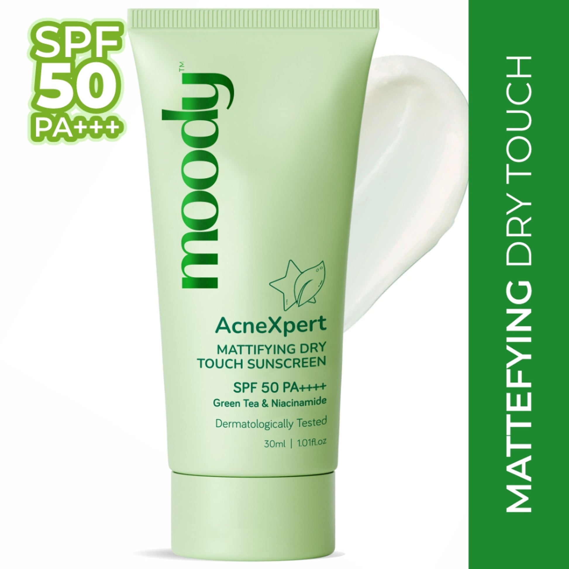 Moody AcneXpert Mattifying SPF 50 PA ++++ Niacinamide for Oil & Acne Control