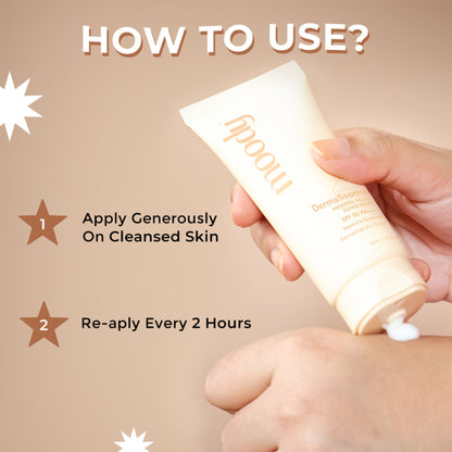 Moody Sensisoothe Mineral Sunscreen SPF 50 PA++++ With Rice Water & Ceramides For Senstive Skin