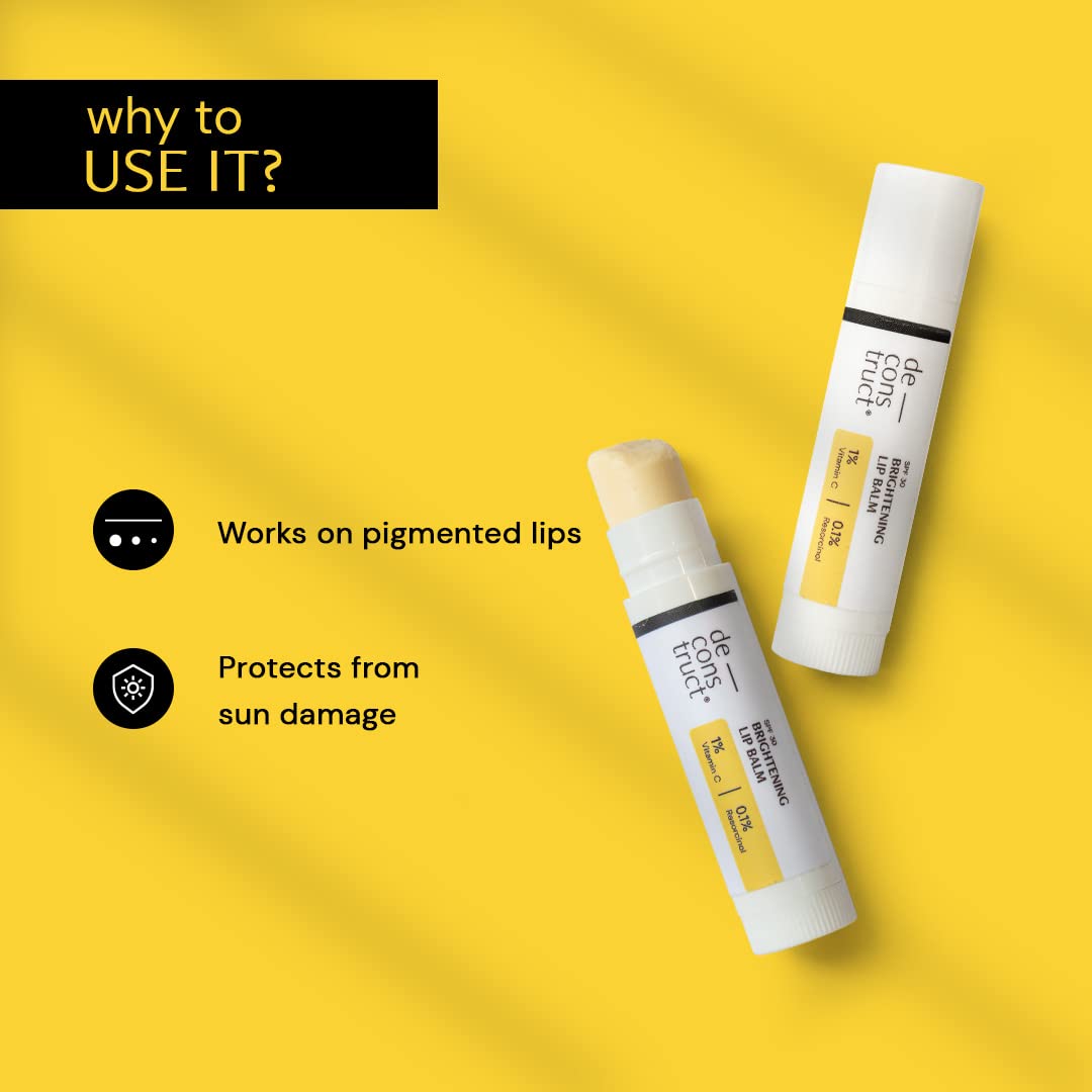 Deconstruct Brightening Lip Balm with SPF 30 - For Dark, Pigmented, Dry, Flaky Lips - Indyancart