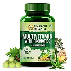 Himalayan Organics Multivitamin With Probiotics Vegetarian Tablets