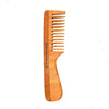 Ivory Natural Handle Kacchi Neem Comb For Gentle Detangling & Scalp Nourishment For Hair