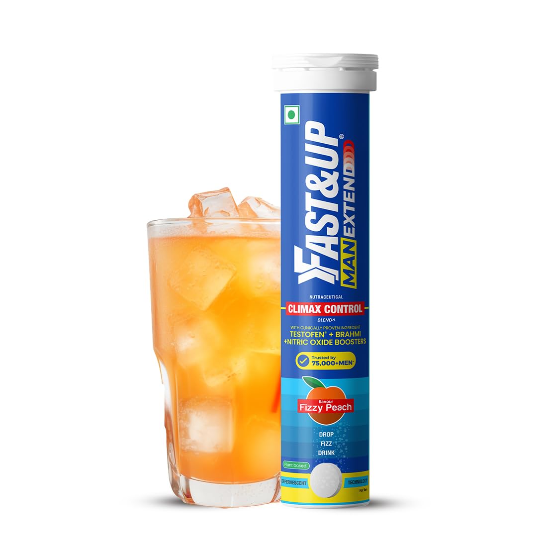 Fast&Up Man Extend Effervescent Tablets - Peach Flavor - Indyancart