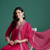 Dhiyona IE Ethnic Motifs Zari Embroidered Kurta With Trousers & Dupatta