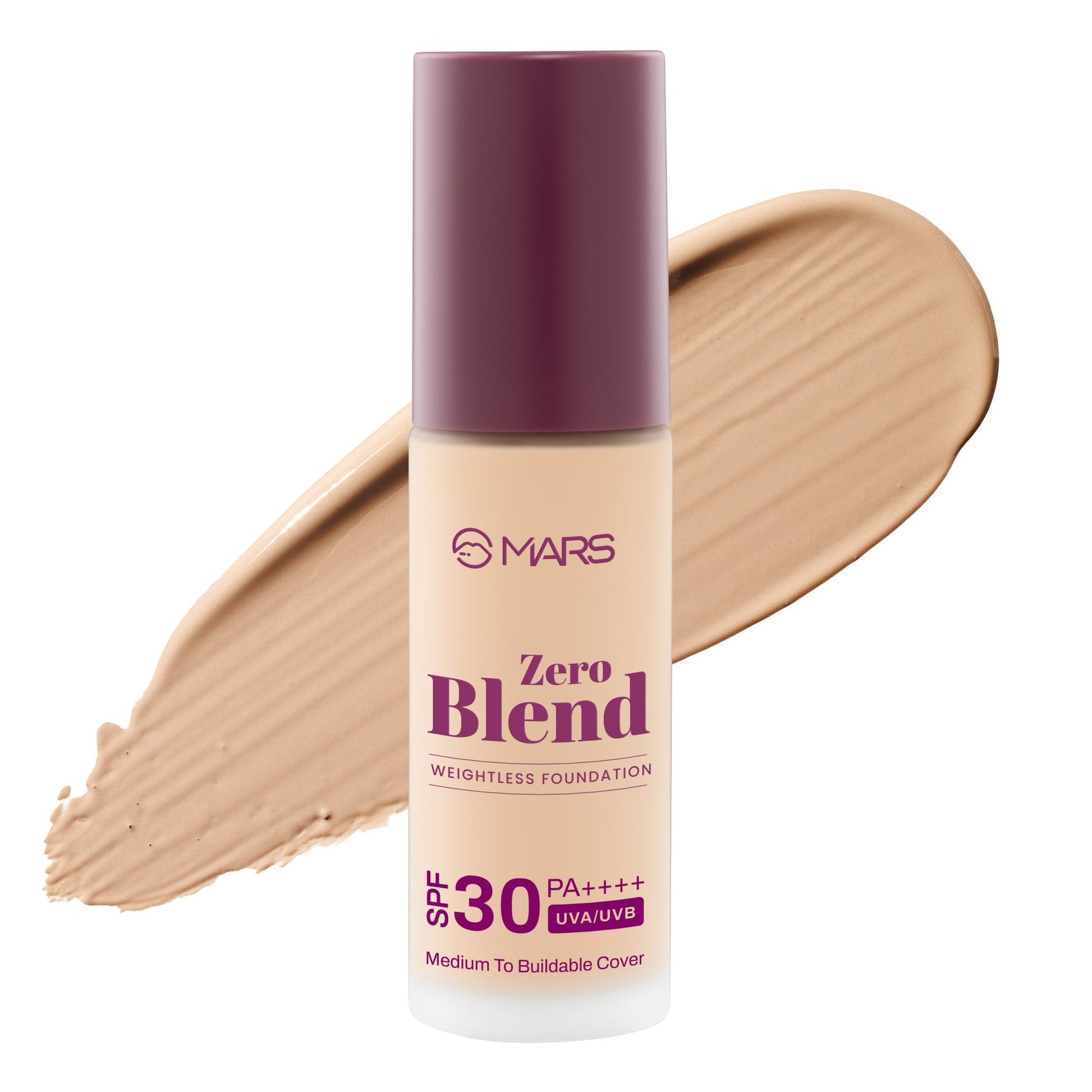 MARS SPF30 PA+++ Zero Blend Weightless Foundation - 07 Caramel Glow