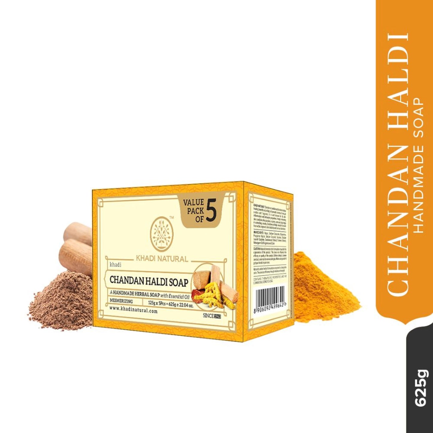 Khadi Natural Chandan Haldi Soap Pack of 5