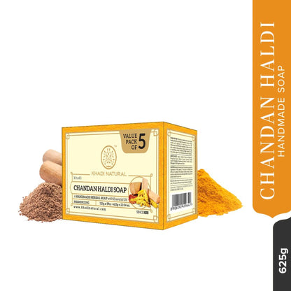 Khadi Natural Chandan Haldi Soap Pack of 5