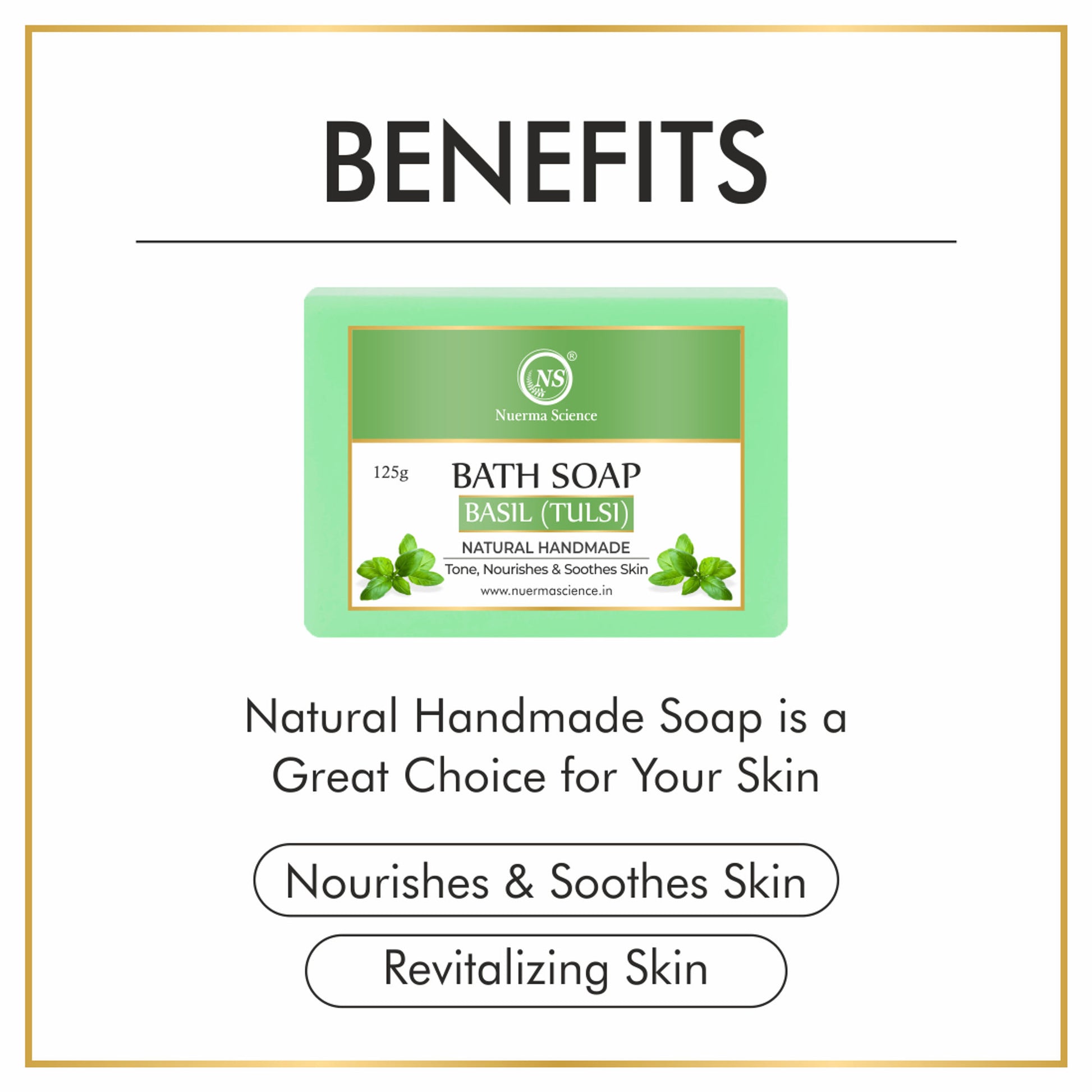 Nuerma Science Natural Basil Handmade Soap