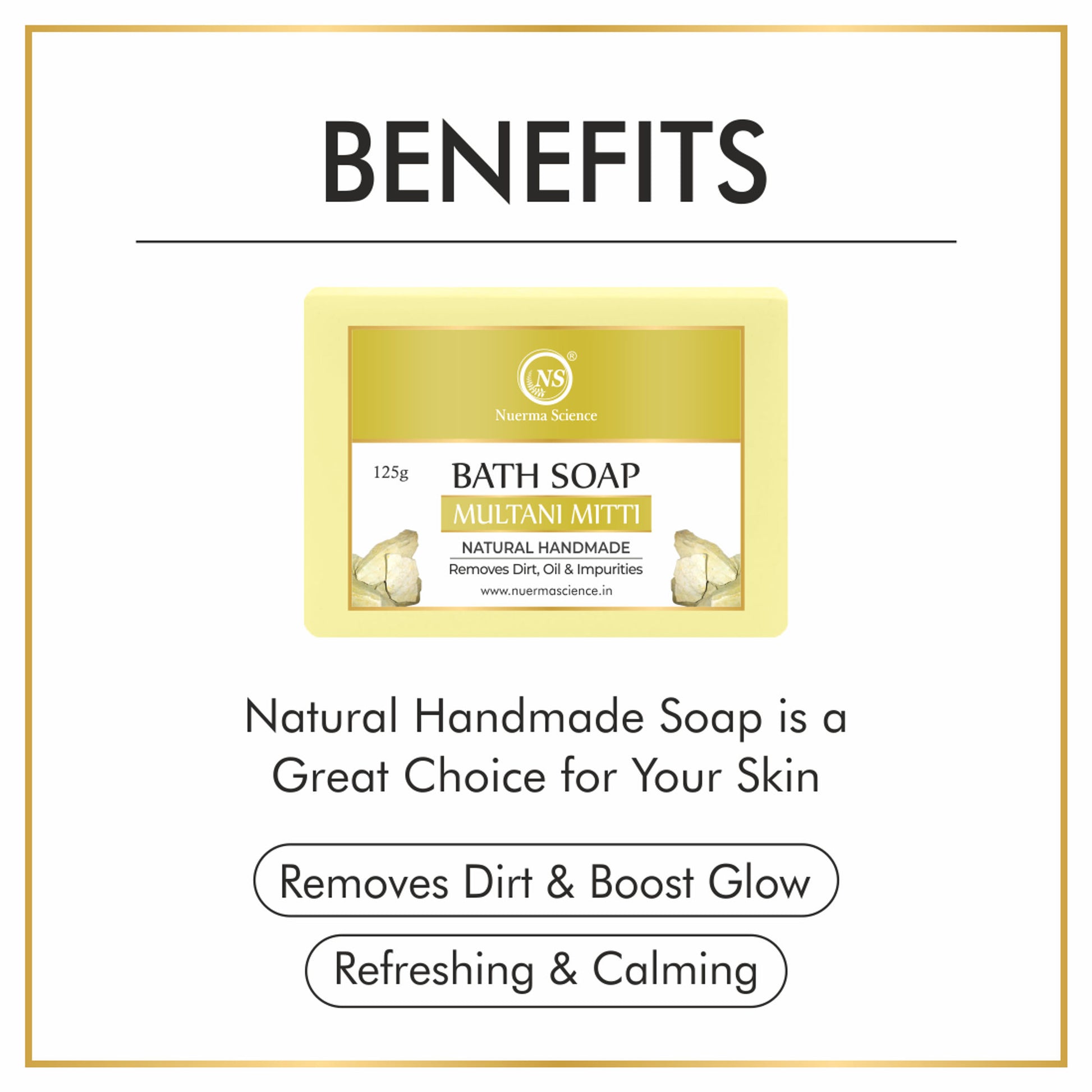 Nuerma Science Natural Multani Mitti Handmade Bath Soap