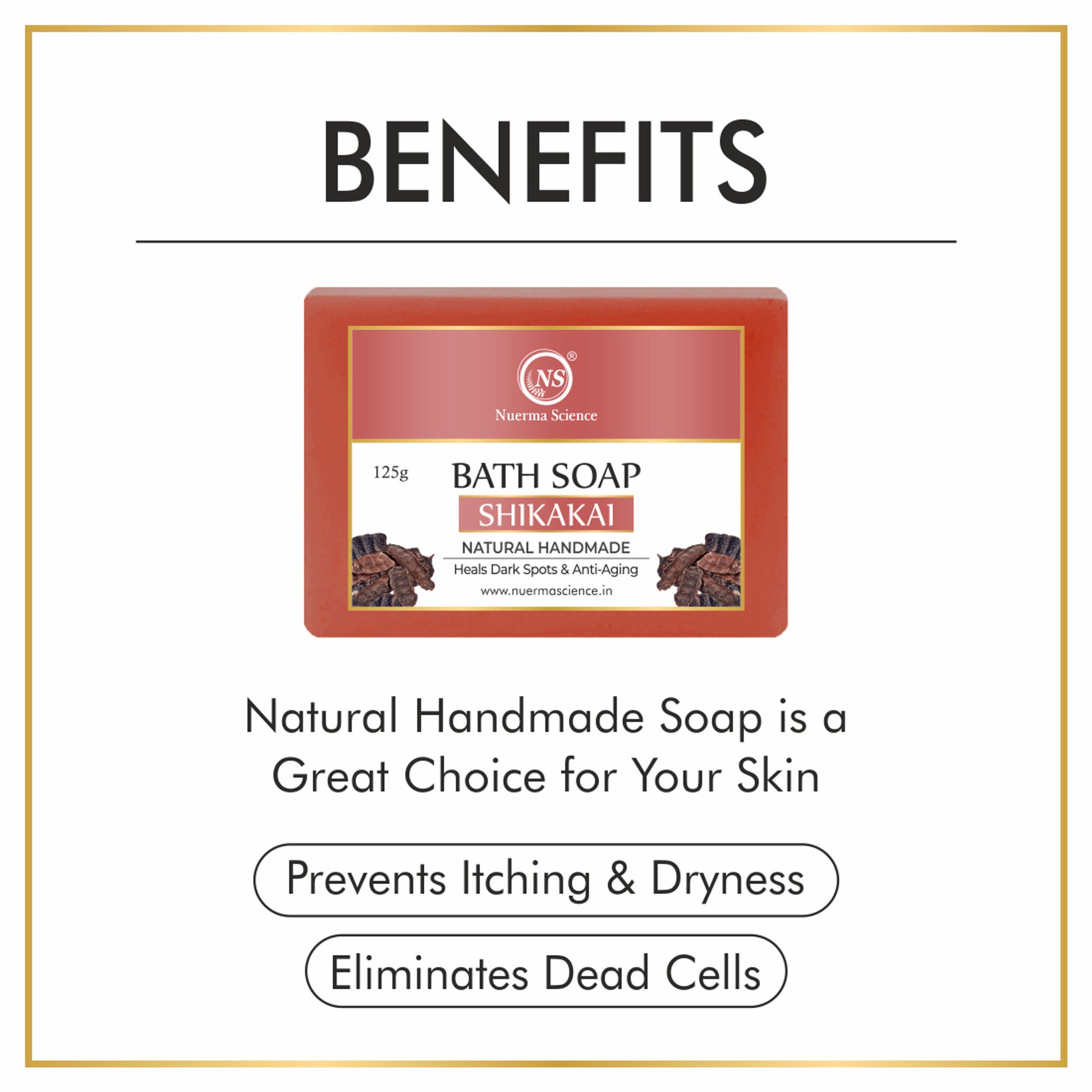 Nuerma Science Natural Shikakai Handmade Bath Soap