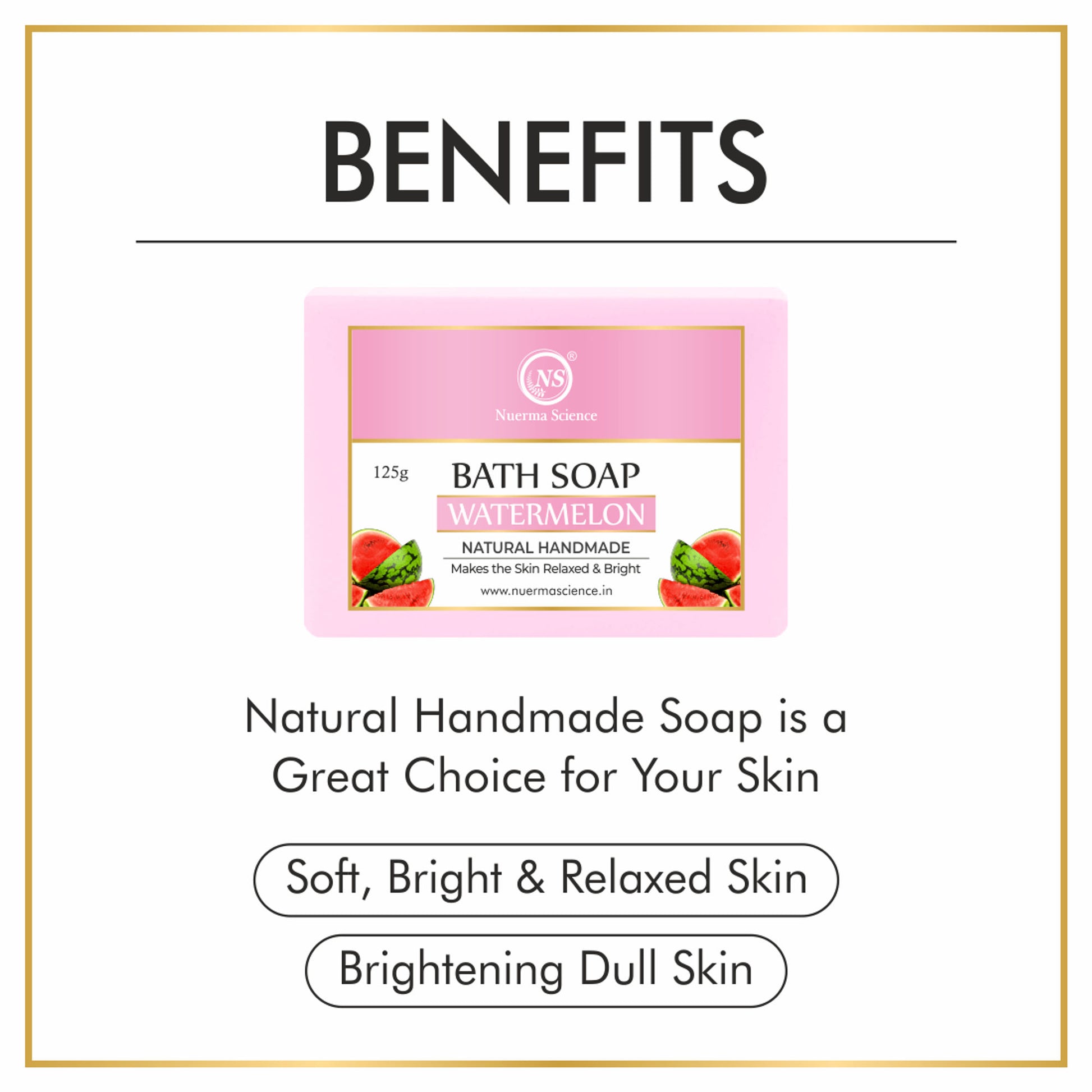 Nuerma Science Natural Watermelon Handmade Bath Soap