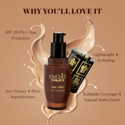 LoveChild Masaba One Take 5-In-1 BB Cream SPF 20 PA++ - Smoky Single