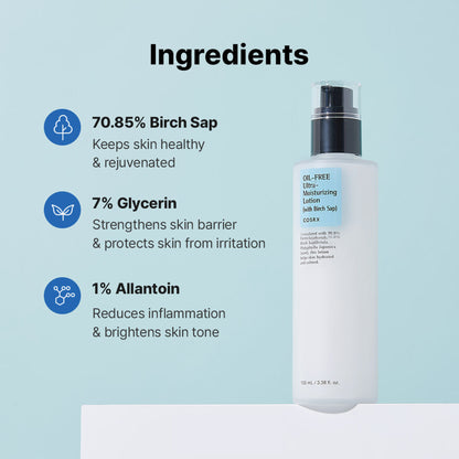 Cosrx Oil Free Ultra Moisturizing Lotion With Birch Sap