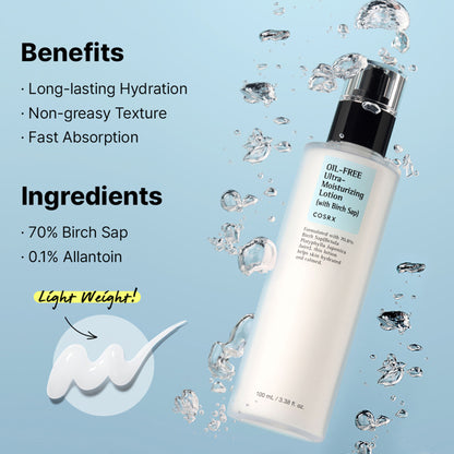 Cosrx Oil Free Ultra Moisturizing Lotion With Birch Sap