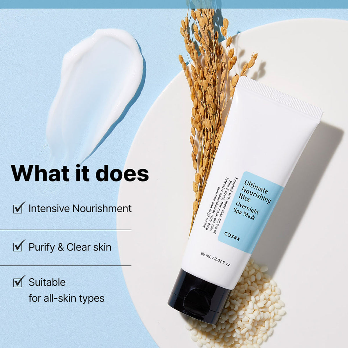 COSRX Ultimate Nourishing Rice Overnight Spa Mask