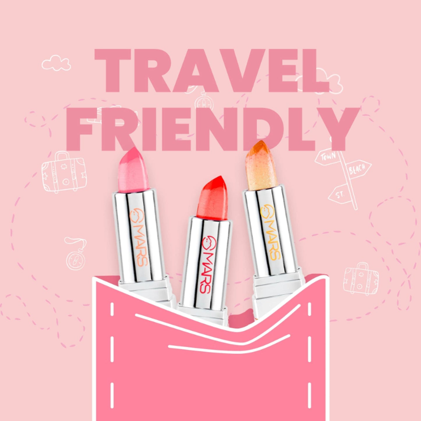 MARS Color Changing Lipstick Hydratint Lip Balm With Pink Tint - Pink