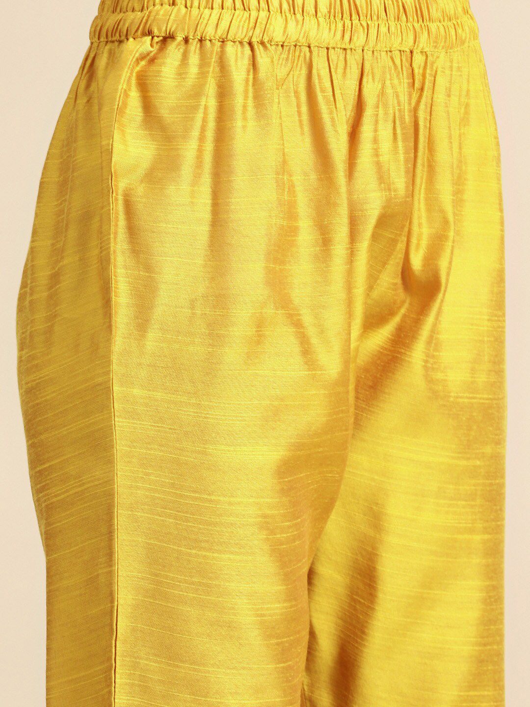 Indyancart VA Women's Mustard Yellow Embroidered Sequinned Kurta Set with Dupatta