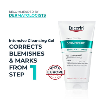 Eucerin Dermopurifyer Oil Control 3X Effect Cleansing Gel For Blemish & Acne-Prone Skin