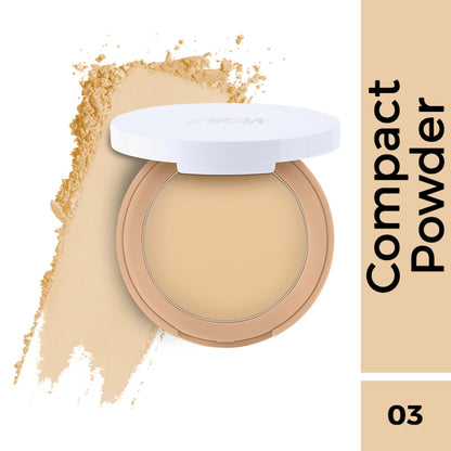 Nykaa Cosmetics All Day Matte 12HR Oil Control Face Compact Powder With SPF 15 PA ++ - Beige 03