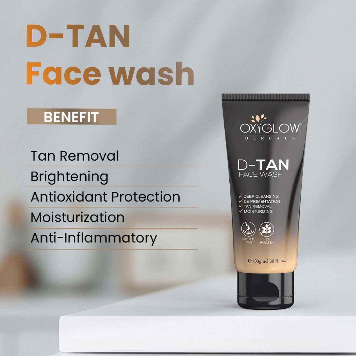 Oxyglow Herbals D Tan Face Wash