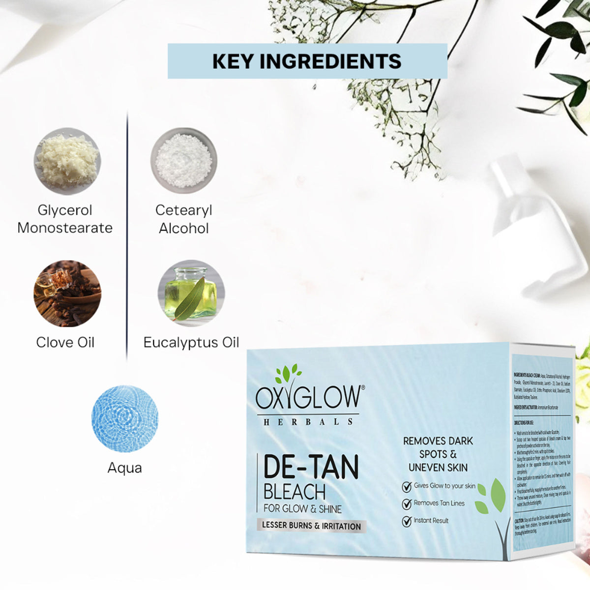 Oxyglow Herbals D-Tan Bleach Cream