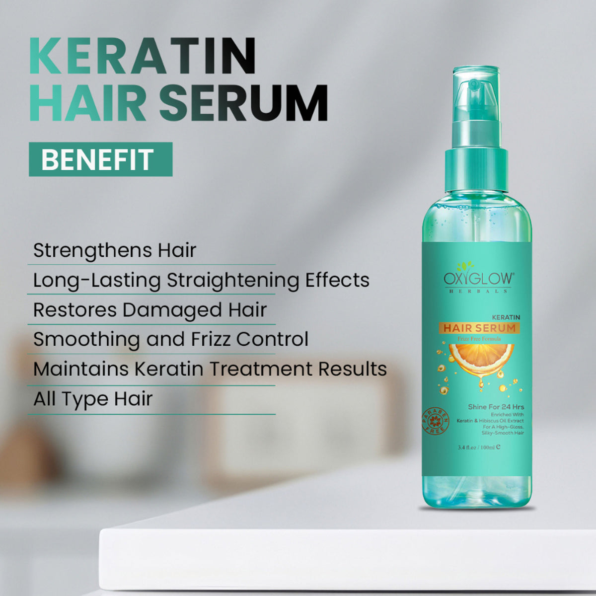 Oxyglow Herbals Keratin Hair Serum