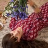 Dhiyona IE Paisley Printed Pure Cotton Notch Neck Straight Tunic And Trousers