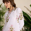 Dhiyona IE Women Floral Printed Pure Cotton A-Line Kurta with Trousers