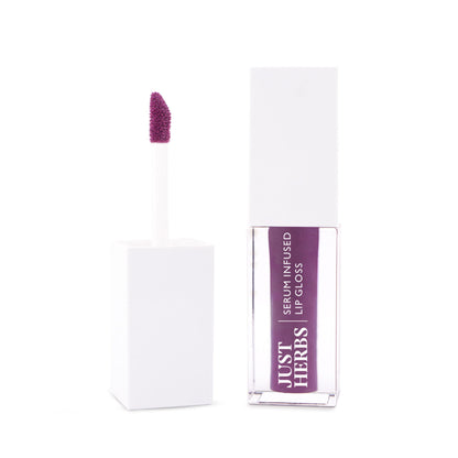 Just Herbs Serum Infused Lip Gloss, Cherry Blossom – Glossy Finish & Hydrating Feel - Juicy Berry