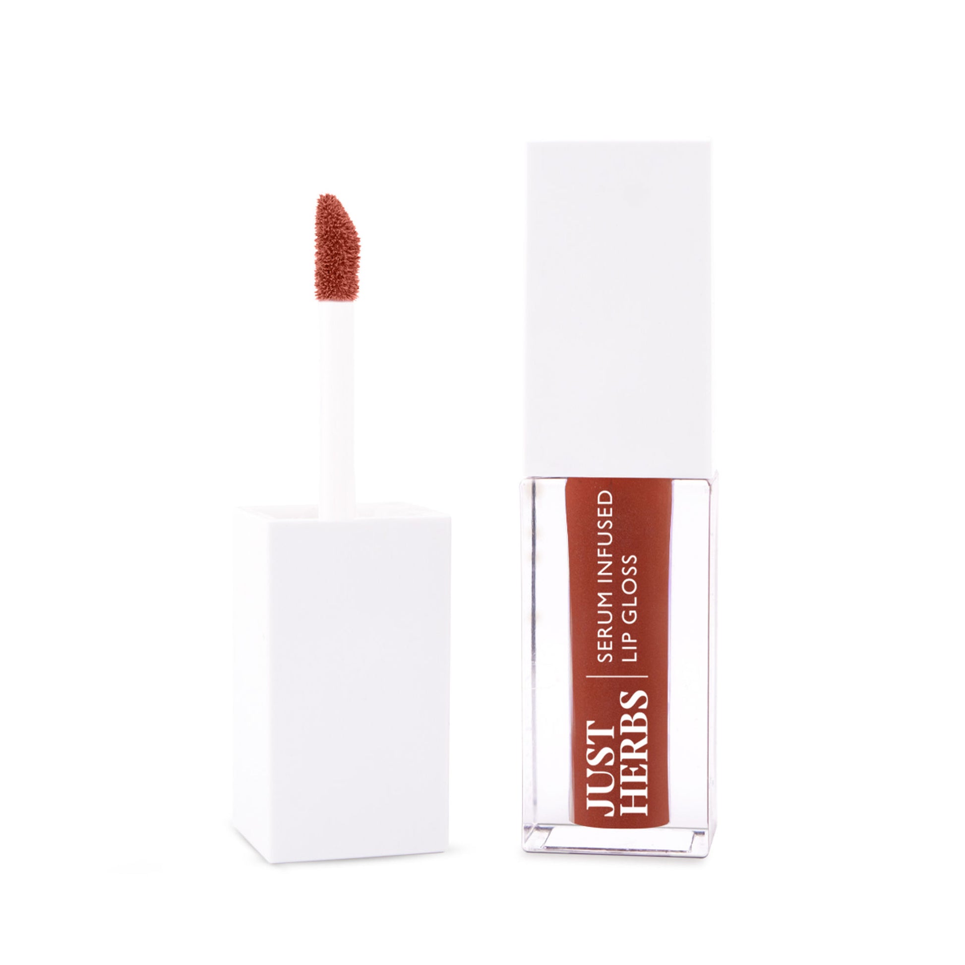 Just Herbs Serum Infused Lip Gloss, Cherry Blossom – Glossy Finish & Hydrating Feel - Peachy Glow