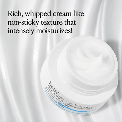 belif Moisturizing Bomb Cream, vegan Korean face cream with ceramides and peptides for barrier repair and deep hydration