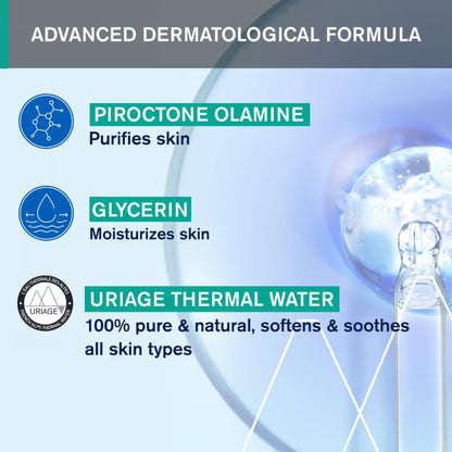 Uriage Hyseac Gentle Gel Face Wash for Oily Acne Prone Skin Foams, Purifies & Eliminates Excess Oil