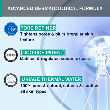 Uriage Hyseac Matifying Emulsion Face Cream Combination to Oily Skin Controls Shine & Tightens Pores