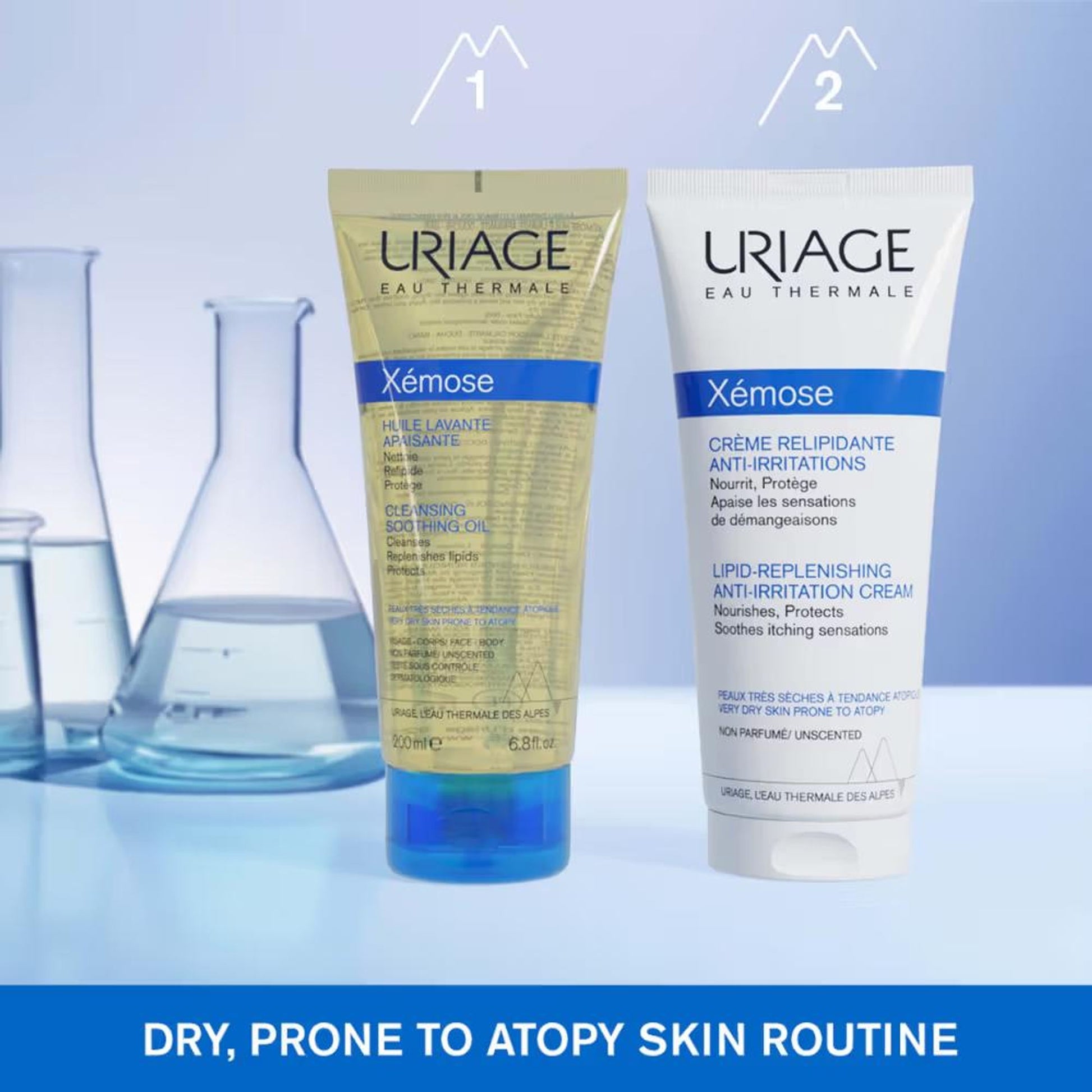 Uriage Xemose Cleansing Soothing Oil With Glycerine For All Sensitive, Dry Or Very Dry Skin