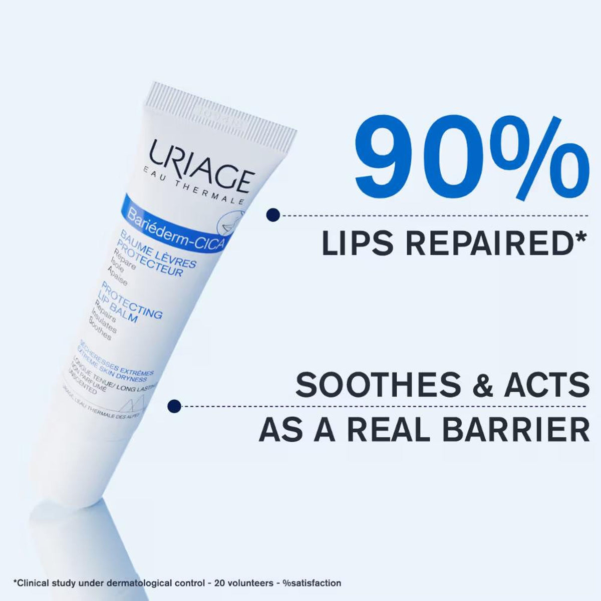 Uriage Bariederm-Cica Protecting Dermat Recommended Lip Balm Repairs Soothes Chapped Damaged Lips