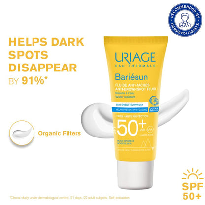 Uriage Bariesun Anti-Brown Spot Sunscreen SPF50+ Vitamin C&E Reduces Dark Spots Dermat Recommended